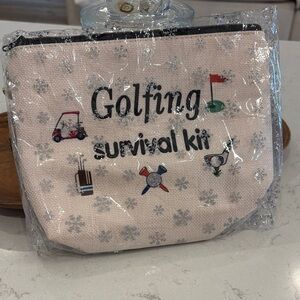 Golf Survival Kit Cosmetic Bag ⛳️ Brand New in Bag Great Gift!